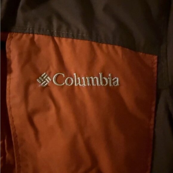 Columbia Orange and Brown winter Jacket for Outdoor Adventures kids6/7 with hood - Picture 2 of 12